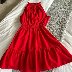Aritzia NWT Wilfred Effet Halter Dress | Red| S/P